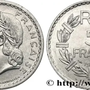 Certifié 5 francs Lavrillier, aluminium 1949 F.339/17 fmd_589322 Modernes