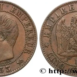 Cinq centimes Napoléon III, tête nue 1853 Rouen F.116/2 fmd_587034 Modernes Gros Lot