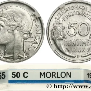 Réduction 50 centimes Morlon, légère 1946 Beaumont-le-Roger F.194/9 fmd_620169 Modernes