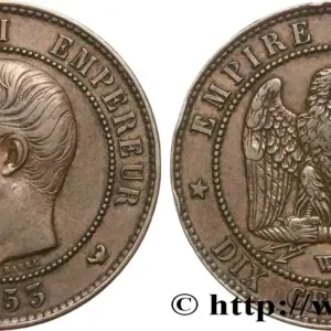 Haute Qualité Dix centimes Napoléon III, tête nue 1853 Lille F.133/10 fmd_591285 Modernes