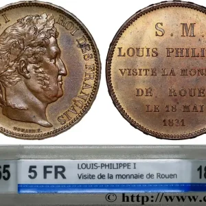 Monnaie de visite, module de 5 francs, pour Louis-Philippe à la Monnaie de Rouen 1831 Rouen VG.2825 fmd_625991 Modernes Acheter Direct