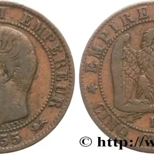 Meilleure Vente Cinq centimes Napoléon III, tête nue 1855 Lyon F.116/22 fmd_589474 Modernes