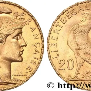 20 francs or Coq, Liberté Égalité Fraternité 1908 Paris F.535/2 fmd_619925 Modernes Prix Réduit