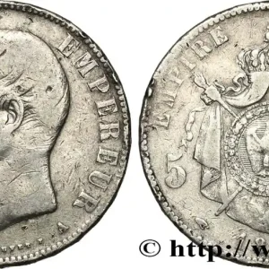 Tendance 5 francs Napoléon III, tête nue 1855 Paris F.330/3 fmd_618544 Modernes