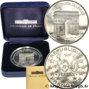Belle Epreuve 15 écus / 100 francs - Arc de Triomphe (Paris) 1993 F5.2005 1 fmd_617851 Modernes Exclusif