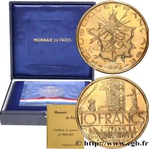 Soldes Piéfort Cu-Ni-Al de 10 francs Mathieu 1974 Pessac GEM.186 P1P fmd_614072 Modernes
