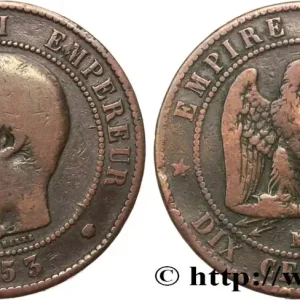 Marque Dix Centimes Napoléon III tête nue 1853 Marseille F.133/8 fmd_587123 Modernes