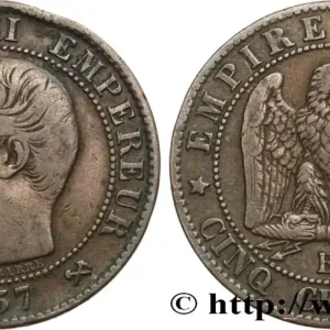 Retour Gratuit Cinq centimes Napoléon III, tête nue 1857 Rouen F.116/38 fmd_586307 Modernes