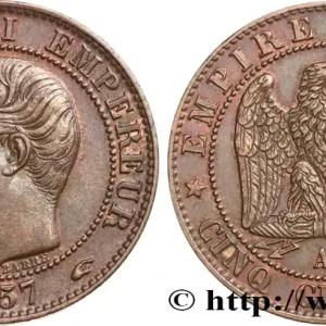 Dernier Modèle Cinq centimes Napoléon III, tête nue 1857 Paris F.116/37 fmd_586249 Modernes