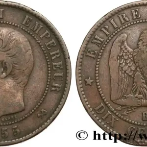 Commander Vite Dix centimes Napoléon III, tête nue 1855 Rouen F.133/21 fmd_584605 Modernes