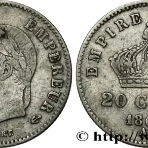 20 centimes Napoléon III, tête laurée, grand module 1867 Paris F.150/1 fmd_617218 Modernes Haute Qualité