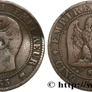 Premium Cinq centimes Napoléon III, tête nue 1855 Bordeaux F.116/24 fmd_586566 Modernes