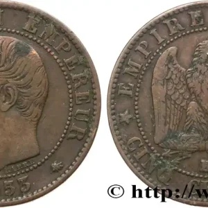 Cinq centimes Napoléon III, tête nue 1853 Strasbourg F.116/3 fmd_587035 Modernes Paiement Sécurisé