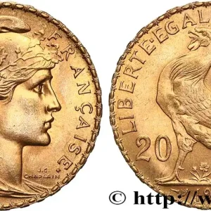 20 francs or Coq, Liberté Égalité Fraternité 1908 Paris F.535/2 fmd_620731 Modernes Remise