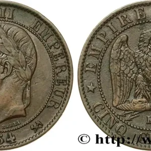 Cinq centimes Napoléon III, tête laurée 1864 Bordeaux F.117/15 fmd_605476 Modernes Vente Directe