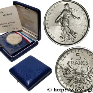 Piéfort Argent de 5 francs Semeuse 1968 Paris GEM.153 P3 fmd_622620 Modernes Offre Exclusive