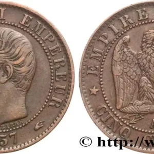 Acheter En Ligne Cinq centimes Napoléon III, tête nue 1857 Paris F.116/37 fmd_589496 Modernes