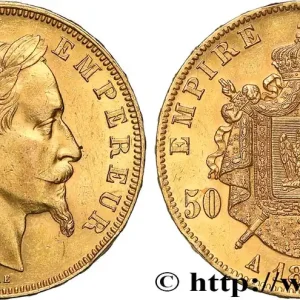 Livraison Gratuite 50 francs or Napoléon III, tête laurée 1865 Paris F.548/5 fmd_627793 Modernes