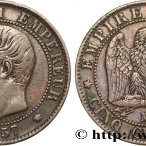 Gros Lot Cinq centimes Napoléon III, tête nue 1857 Marseille F.116/42 fmd_586254 Modernes