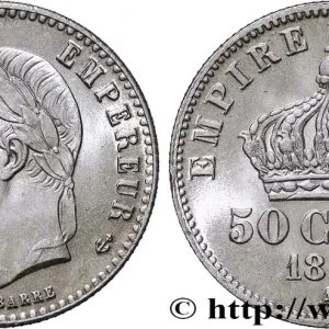 Achetez Aujourd’hui 50 centimes Napoléon III, tête laurée 1867 Paris F.188/14 fmd_617682 Modernes