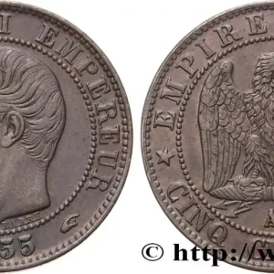 Cinq centimes Napoléon III, tête nue 1855 Paris F.116/17 fmd_631413 Modernes Gros Lot