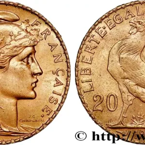 Édition Limitée 20 francs or Coq, Liberté Égalité Fraternité 1909 Paris F.535/3 fmd_718862 Modernes