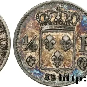 Nouvel Arrivage 1/4 franc Louis XVIII 1817 Perpignan F.163/9 fmd_575442 Modernes