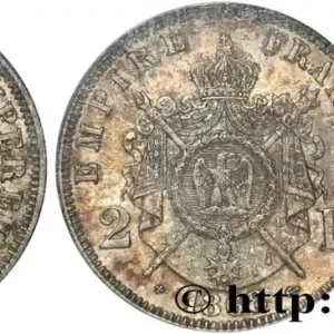Remise 2 francs Napoléon III, tête laurée 1868 Strasbourg F.263/9 fmd_617689 Modernes