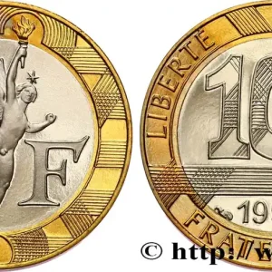 10 francs Génie de la Bastille, Belle Épreuve 1993 Pessac F.375/10 var. fmd_674855 Modernes Fait Main