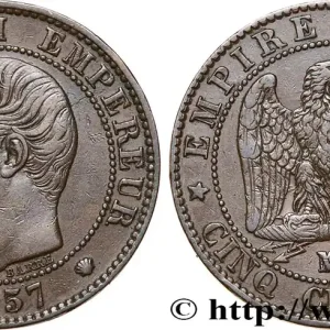 Cinq centimes Napoléon III, tête nue 1857 Marseille F.116/42 fmd_583361 Modernes Petit Prix