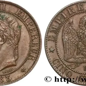 Cinq centimes Napoléon III, tête laurée 1863 Strasbourg F.117/11 fmd_586165 Modernes Retour Gratuit