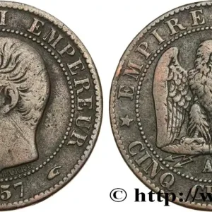 Cinq centimes Napoléon III, tête nue 1857 Paris F.116/37 fmd_586330 Modernes Soldes