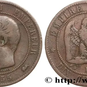 Soldes Dix centimes Napoléon III, tête nue 1855 Lyon F.133/26 fmd_586686 Modernes