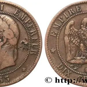 Commander Vite Dix centimes Napoléon III, tête laurée 1863 Strasbourg F.134/11 fmd_587247 Modernes