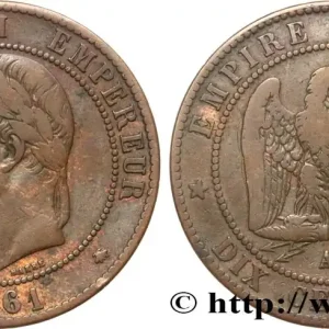 Dix centimes Napoléon III, tête laurée 1861 Paris F.134/4 fmd_593411 Modernes Usine Directe