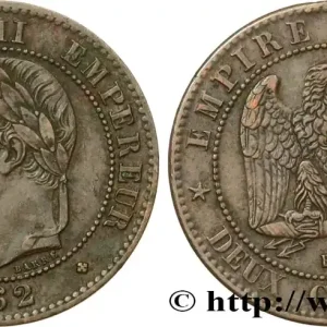 Deux centimes Napoléon III, tête laurée 1862 Strasbourg F.108A/5 fmd_617519 Modernes Top Vente