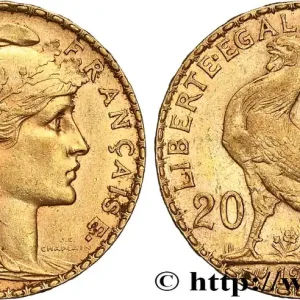 Top Qualité 20 francs or Coq, Dieu protège la France 1902 Paris F.534/7 fmd_620718 Modernes