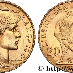 Premium 20 francs or Coq, Liberté Égalité Fraternité 1914 Paris F.535/8 fmd_620736 Modernes