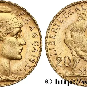 Certifié 20 francs or Coq, Liberté Égalité Fraternité 1914 Paris F.535/8 fmd_620738 Modernes