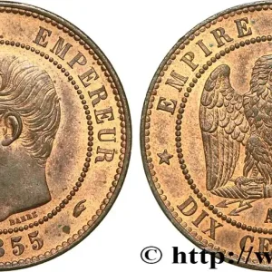 Seulement Aujourd’hui Dix centimes Napoléon III, tête nue 1855 Paris F.133/20 fmd_623607 Modernes