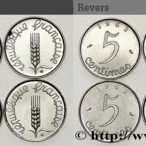 Garantie Incluse Lot de 4 x 5 centimes Épi 1961-1964 F.124/3 fmd_619059 Modernes