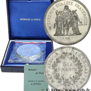 Seulement Aujourd’hui Piéfort Argent de 50 francs Hercule 1979 Pessac GEM.223 P1 fmd_611441 Modernes