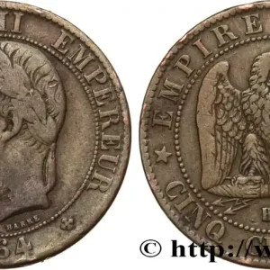 Cinq centimes Napoléon III, tête laurée 1865 Strasbourg F.117/17 fmd_584422 Modernes Offre Exclusive