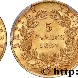 5 francs or Napoléon III, tête laurée 1867 Paris F.502/11 fmd_614797 Modernes Acheter En Ligne