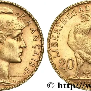 Nouvelle Collection 20 francs or Coq, Dieu protège la France 1906 Paris F.534/11 fmd_624366 Modernes