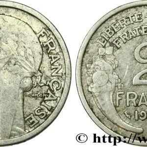 2 francs Morlon, aluminium 1945 Beaumont-Le-Roger F.269/6 fmd_535041 Modernes Artisanat
