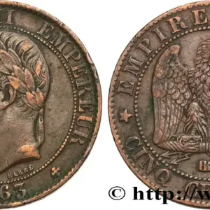 Acheter En Ligne Cinq centimes Napoléon III, tête laurée 1863 Strasbourg F.117/11 fmd_586368 Modernes