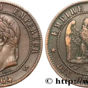 Réduction Dix centimes Napoléon III, tête laurée 1864 Bordeaux F.134/15 fmd_586586 Modernes