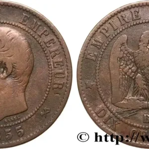 Dix centimes Napoléon III, tête nue 1855 Rouen F.133/21 fmd_587230 Modernes Dernier Modèle