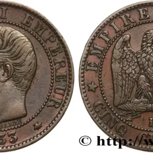 Cinq centimes Napoléon III, tête nue 1853 Strasbourg F.116/3 fmd_589391 Modernes Gros Lot